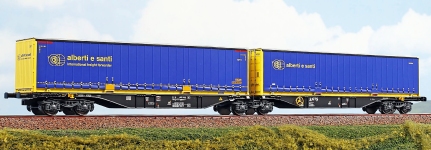 ACME 40384 - H0 - 2-tlg. Set Containertragwagen Wechselpritsche, GTS, Ep. V-VI